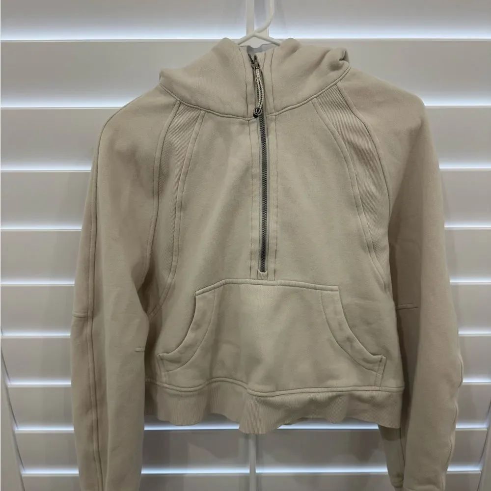 lululemon athletica Cream Half-Zip Sweater